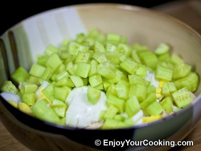 Chicken Salad with Cucumbers and Korean Style Carrots Recipe: Step 5