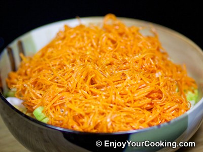Chicken Salad with Cucumbers and Korean Style Carrots Recipe: Step 7