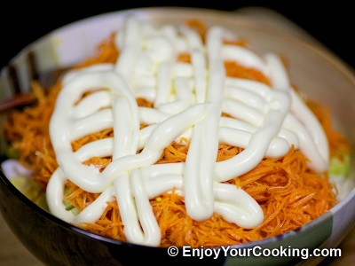 Chicken Salad with Cucumbers and Korean Style Carrots Recipe: Step 8