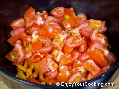 Raw Vegetable Salad with Feta Recipe: Step 3