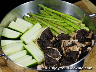 Roasted Vegetables and Mushrooms with Parmesan Sauce Recipe: Step 2