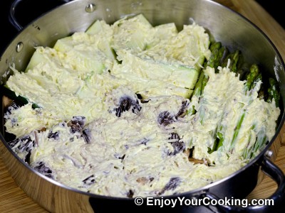 Roasted Vegetables and Mushrooms with Parmesan Sauce Recipe: Step 7