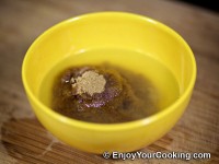 Dilute brown sugar in pineapple juice