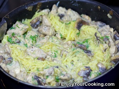Spaghetti Squash with Chicken and Mushrooms Recipe: Step 15