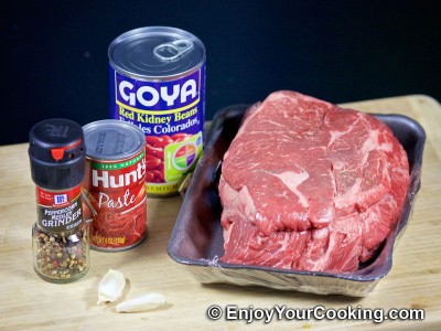Recipe for Meat Stew with Beans: Step 1