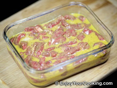 Recipe for Fried Meat with Mustard and Eggs: Step 10