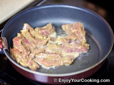 Recipe for Fried Meat with Mustard and Eggs: Step 11