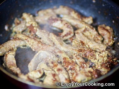 Recipe for Fried Meat with Mustard and Eggs: Step 12