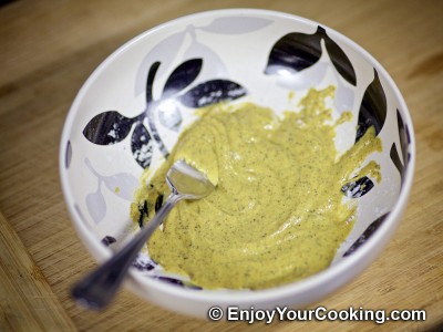 Recipe for Fried Meat with Mustard and Eggs: Step 4