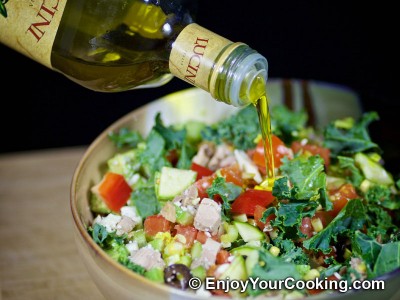 Raw Vegetables and Chicken Salad with Feta: Step 15