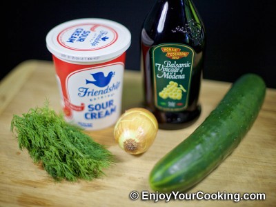 Cucumber and Dill Salad: Step 1