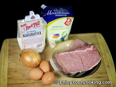 Recipe for Chopped Pork and Onion Rissoles: Step 1