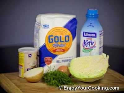Recipe for Cabbage Pancakes: Step 1