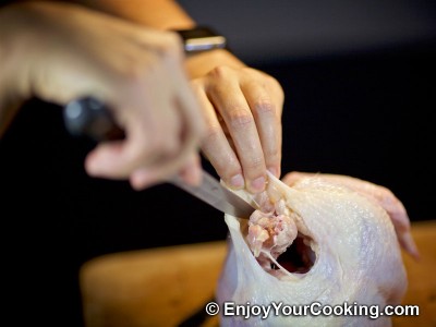 How to Skin Raw Chicken in One Piece: Step 2