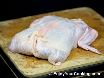 Prune and Walnut Stuffed Chicken Skin Recipe: Step 11