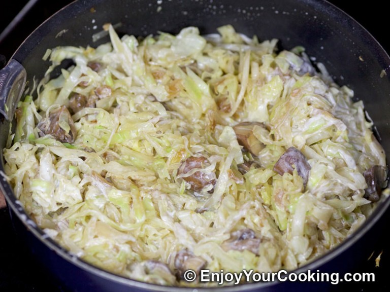 Cabbage with Mushrooms and Sour Cream Recipe My Homemade Food