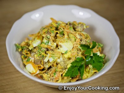 Liver, Carrot and Egg Salad