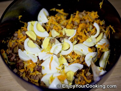 Liver, Carrot and Egg Salad Recipe: Step 9