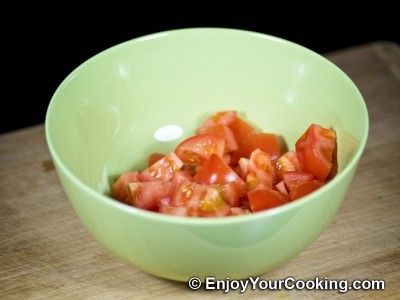 Raw Broccoli and Tomato Salad: Step 2