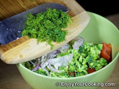 Raw Broccoli and Tomato Salad: Step 5