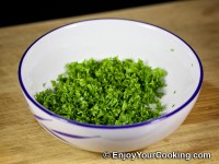Chop parsley
