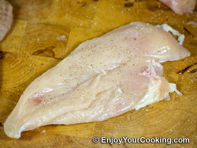 Baked Chicken Rolls with Cheese and Butter: Step 3