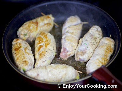 Baked Chicken Rolls with Cheese and Butter: Step 6b