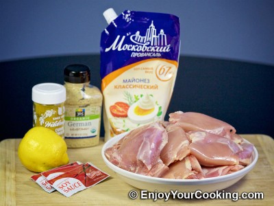 Baked Chicken Thighs in Mustard Soy Sauce: Step 1