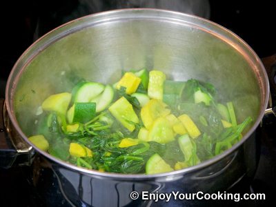 Summer Squash and Spinach Soup-Puree: Step 5