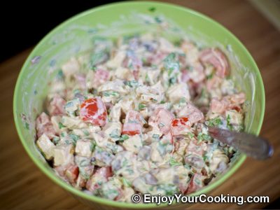 Chicken, Tomato and Mushroom Salad: Step 13