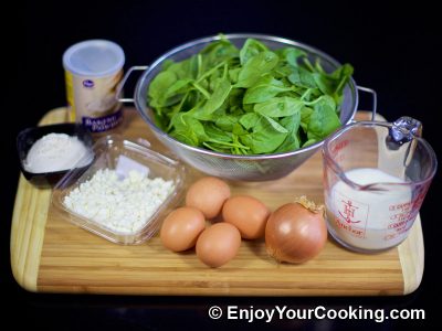 Spinach Crustless Quiche: Step 1