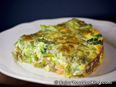 Salmon and Broccoli Frittata