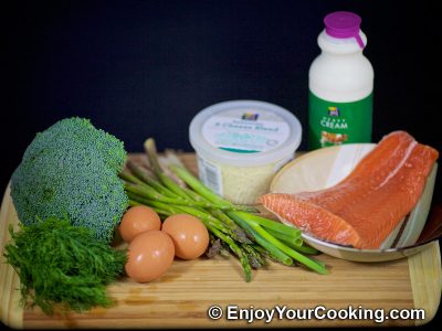 Salmon and Broccoli Frittata: Step 1