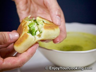 Fried Pies with Green Onions and Boiled Eggs