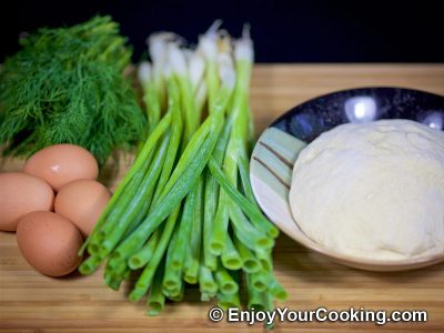Fried Pies with Green Onions and Boiled Eggs: Step 1