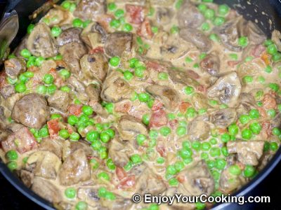 Mushrooms and Peas: Step 11