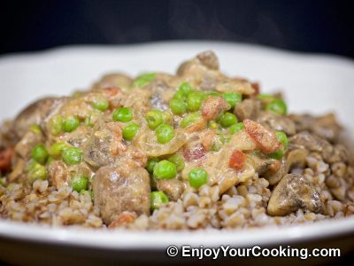 Mushrooms and Peas: Step 12