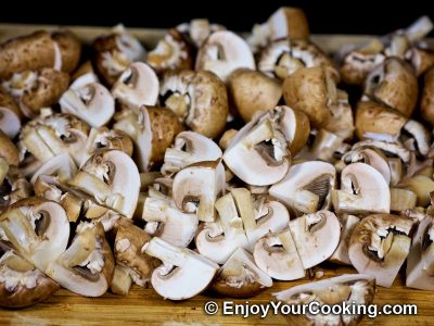 Mushrooms and Peas: Step 2