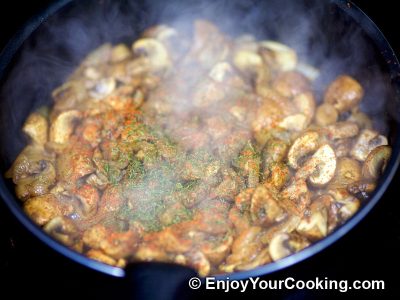 Mushrooms and Peas: Step 6