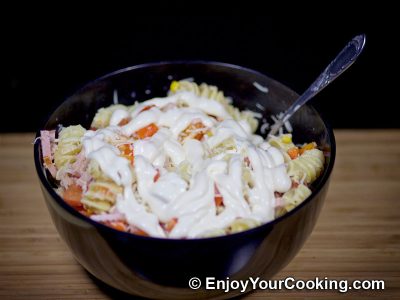 Noodle Salad with Canadian Bacon and Veggies: Step 10
