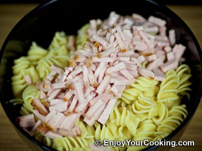 Noodle Salad with Canadian Bacon and Veggies: Step 6