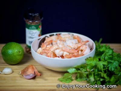 Cilantro Lime Shrimps: Step 1