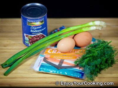 Red Beans and Crab Stick Salad: Step 1