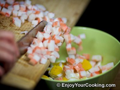 Red Beans and Crab Stick Salad: Step 4