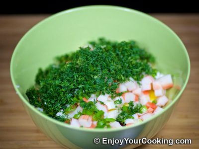 Red Beans and Crab Stick Salad: Step 6