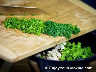 Fresh Cheese Salad with Ramps: Step 5
