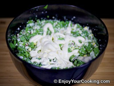 Fresh Cheese Salad with Ramps: Step 7