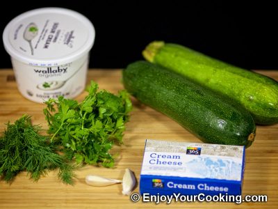 Zucchini Rolls with Cream Cheese: Step 1
